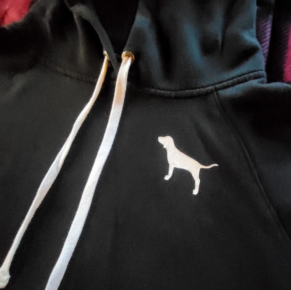 Victoria's Secret Pink Hoodie Black Size Large